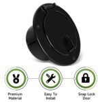 RV 5 Inch Round Electric Cable Hatch for 30 and 50 Amp Cords, RV Power Cord Cable Hatch Cover Compatible with Coleman Jayco Pop-Up Camper Travel Tent Trailer Motorhome (Black) - Image 2