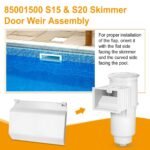 85001500 Skimmer Door Weir Flap Compatible with Pen tair Pool Skimmer - Skimmer Door Flap Assembly Compatible with Pen tair Admiral S-20 S15 Automatic Skimmers, Replace 25251-000-500 - Image 6
